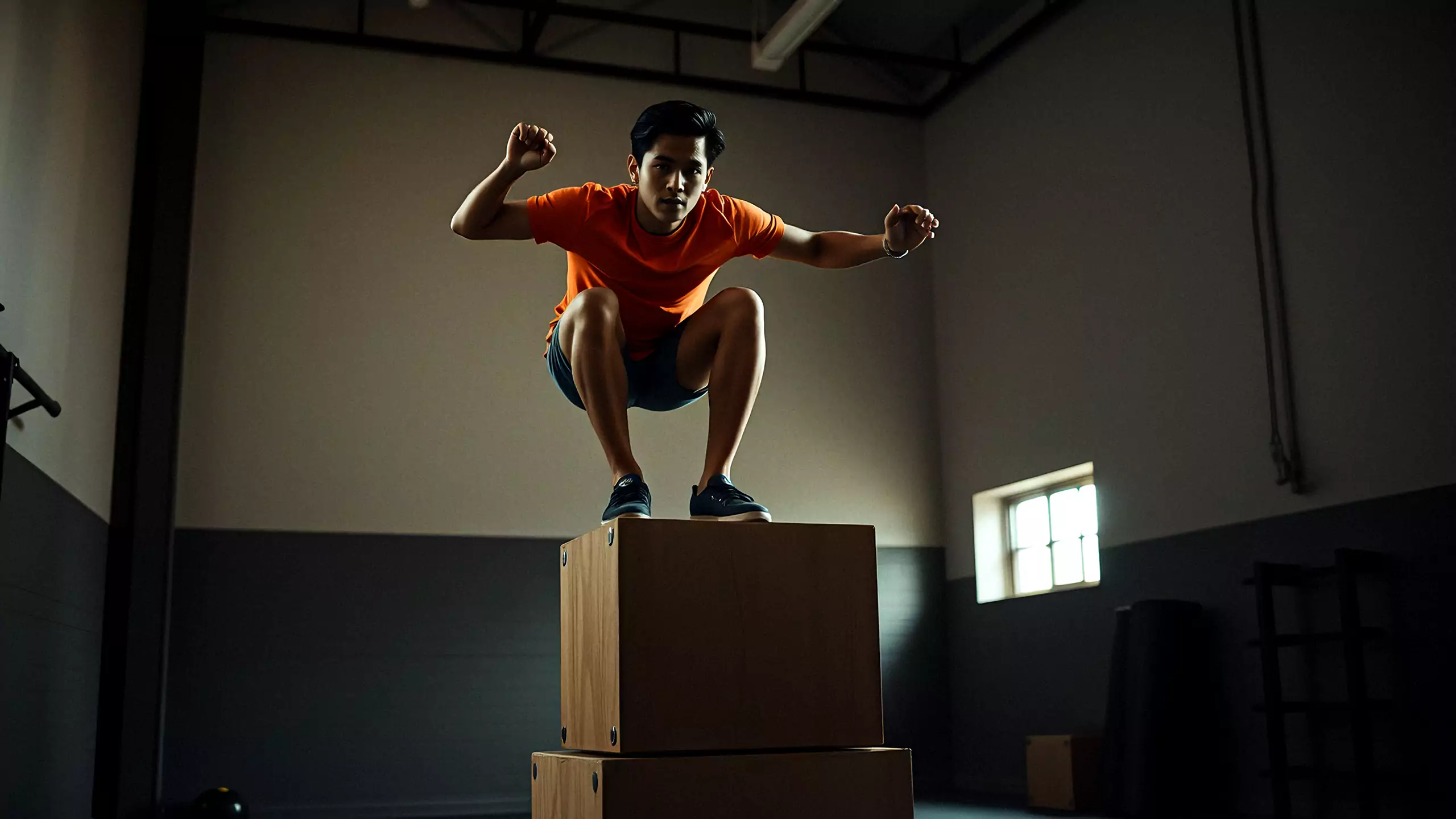 A member working the battle ropes